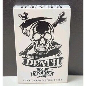 1985 Death On Drugs 52 Anti-Drug Playing Cards Deck Weedon Enterprises USA